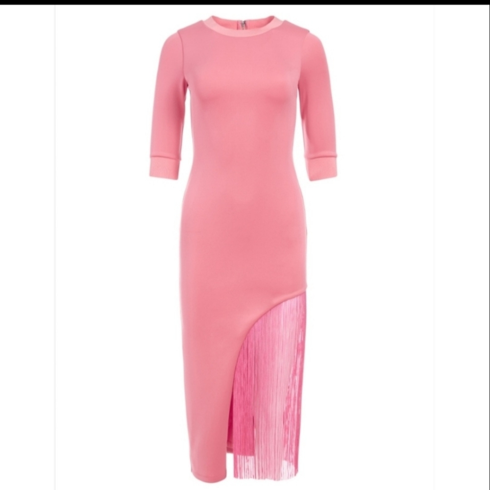 Alice + olivia  fringe midi dress size 6 - Picture 4 of 12